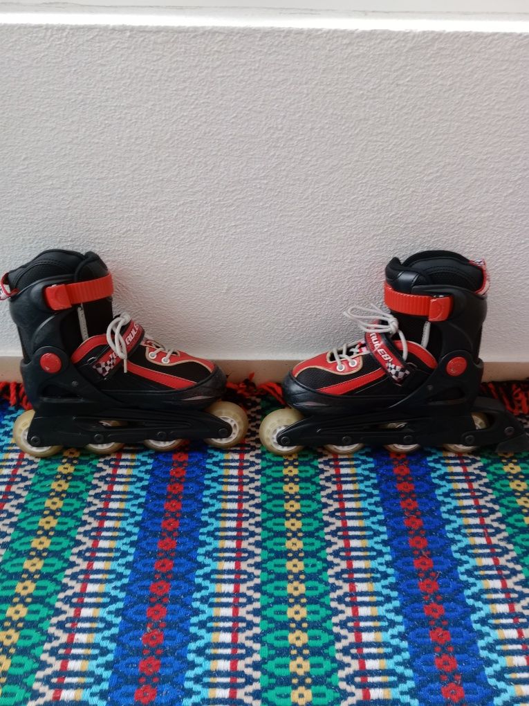 Patins com kit de proteção