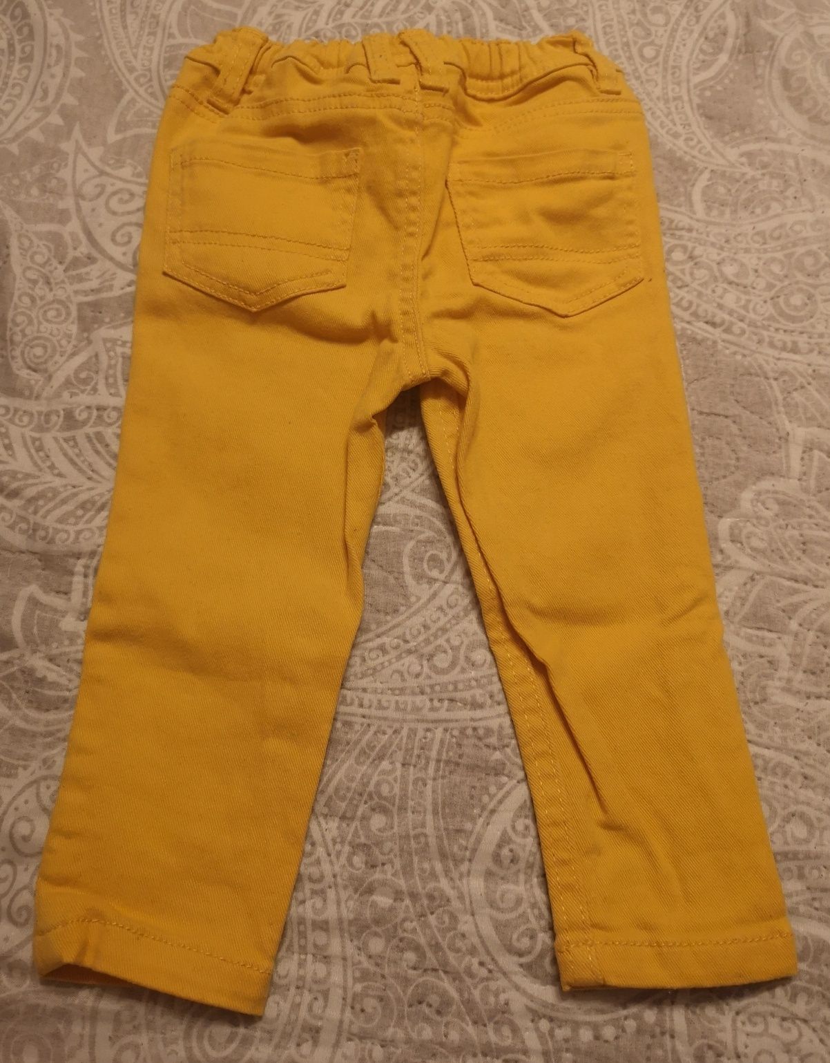 Spodnie jeansowe musztardowe 74cm
