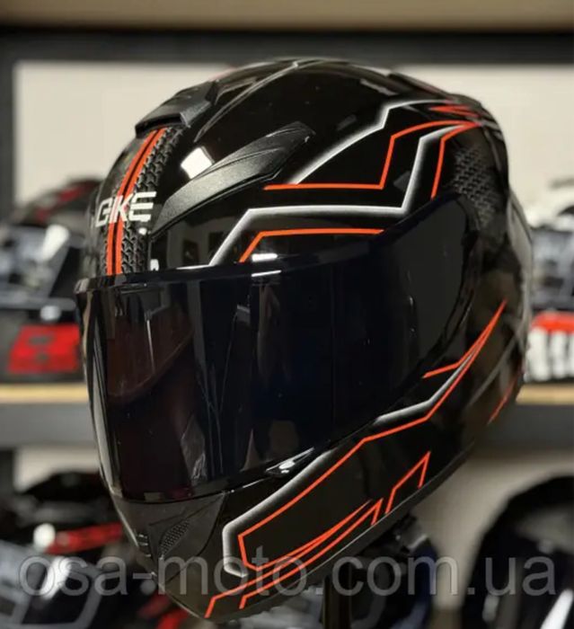 Мотошолом Zip Green мото шлем чорний для мото техніки шлем інтеграл