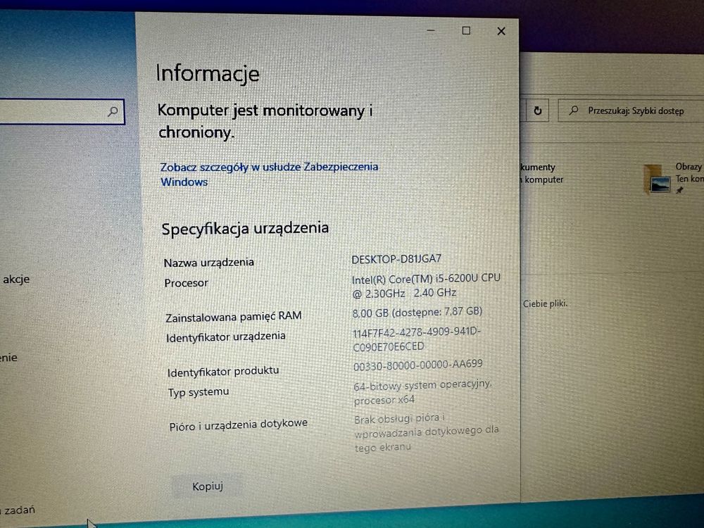 Lenovo T460 i5/8gb/128ssd