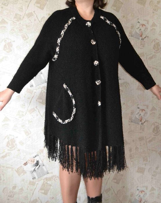 Накидка Кадиган букле р-р 50-54