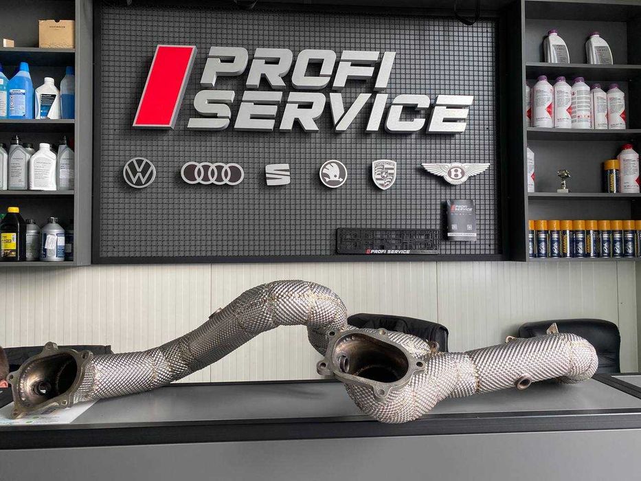 Комплект Даунпайпи DownPipe Audi 4.0TFSI V8   S6 S7 Вихлоп Тюнінг VAG