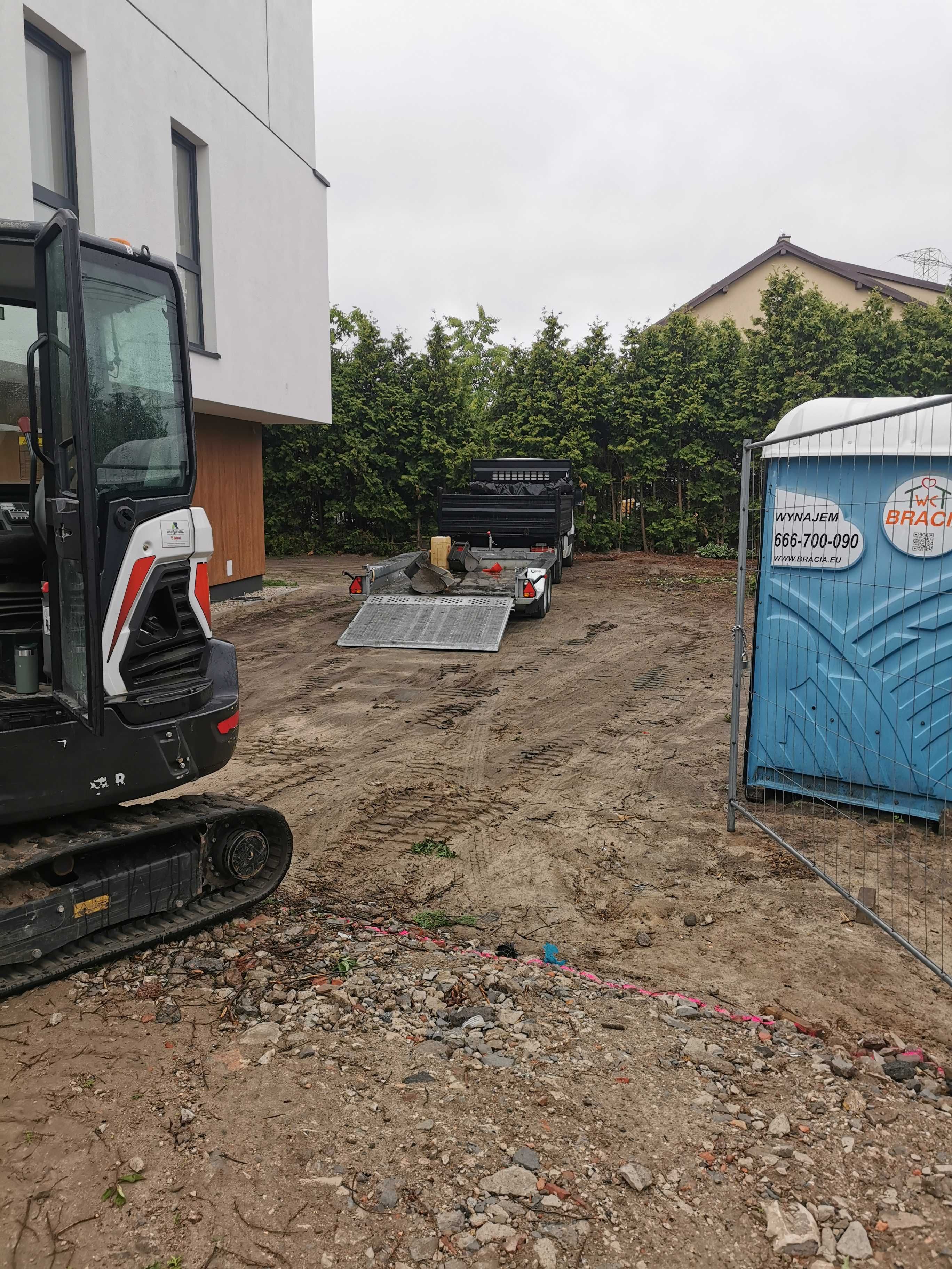 usługi koparką minikoparką ładowarką drenaż