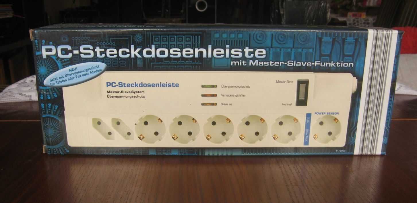 Nowa Profesjonalna Listwa PC-Steckdosenleiste MASTER-SLAVE 8 gniazd