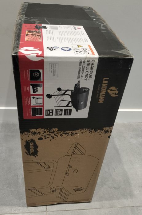 Grill węglowy wózek BARREL 550 (ruszt chrom) / Grill Landmann 13657