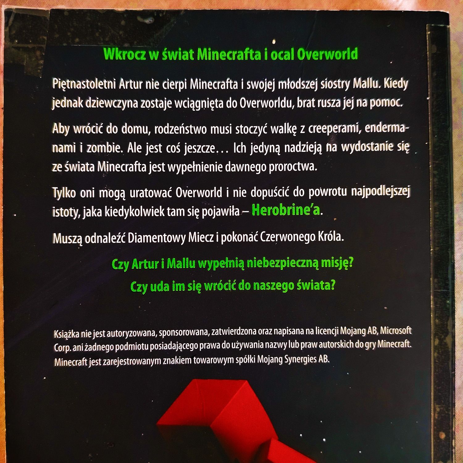 Książka Miecz Herobrine'a Jim Anotsu