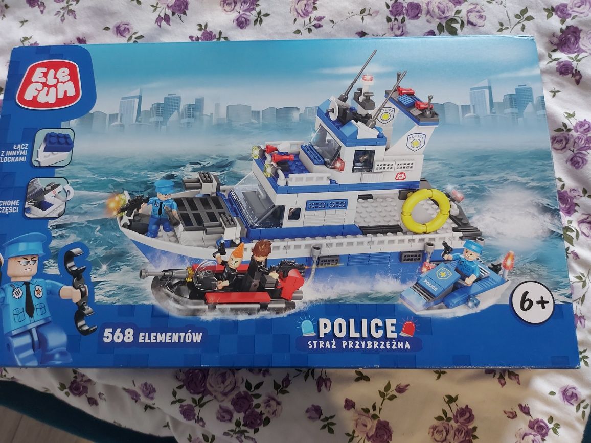 Klocki elefun police statek