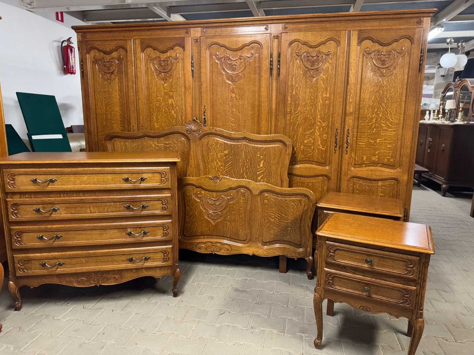 Meble do sypialni sypialnia Ludwik szafa pięciodrzwiowa komoda łóżko