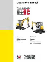 Instrukcja obsługi Wacker Neuson ET35 [E16-01] EZ36 [E16-02]