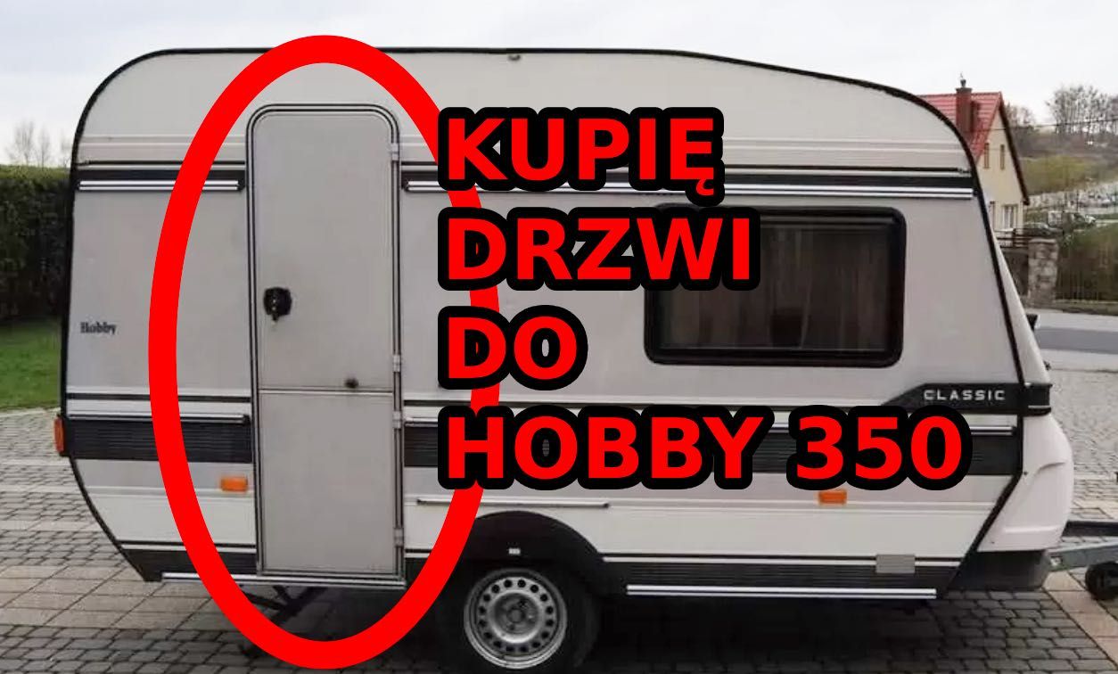 Drzwi wejściowe do przyczepy kempingowej Hobby 350