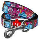 Regulowana smycz dla psa z kolorowym wzorem WauDog 25mm/152-183cm LATO