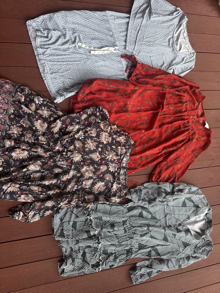 4 sukienki zara diverse apricot s