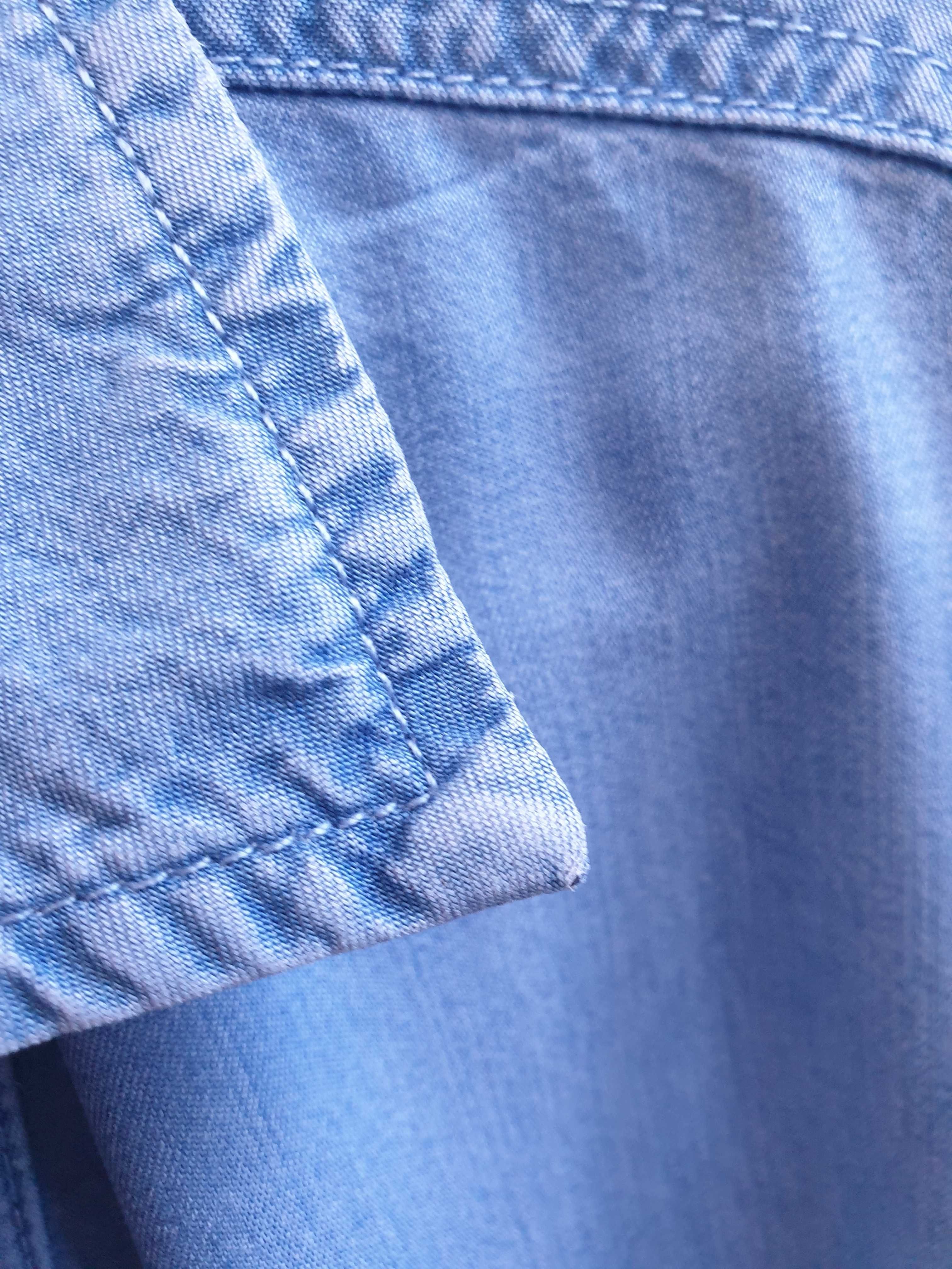 Dżinsowa jeansowa sukienka lyocell 38 F&F zapinana jeans denim