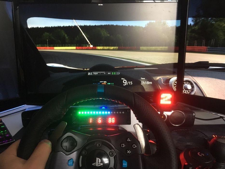 Wyświetlacz biegów do kierownic Logitech Thrumaster Fanatec SimRacing