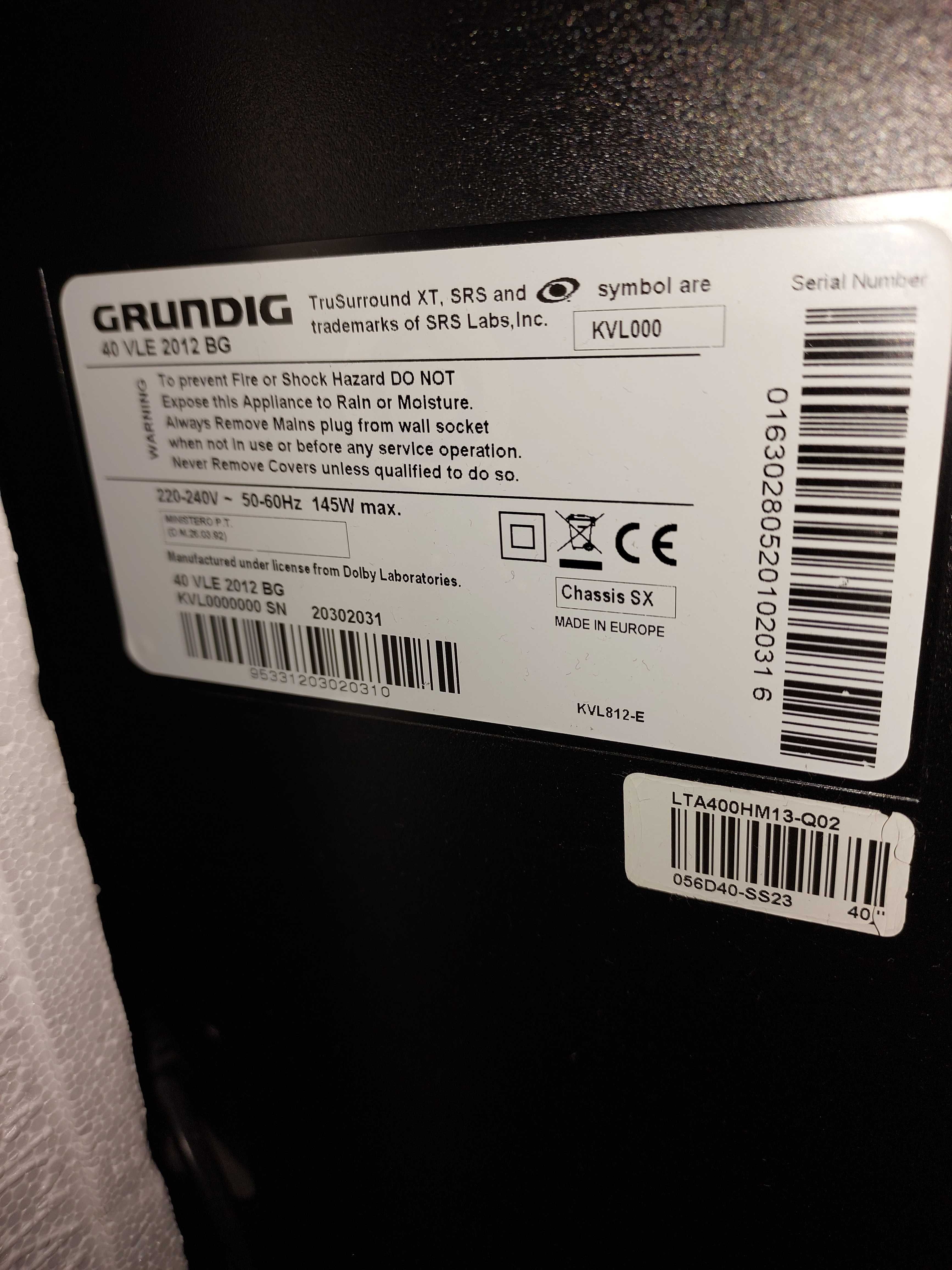 Телевізор Grundig 40 VLE 2012 BG