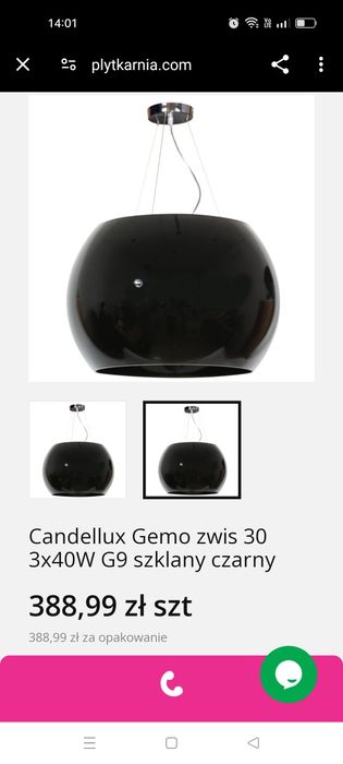 Żyrandol lampa kula czarny