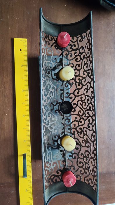 Castiçal para 5 Velas com formato curvo