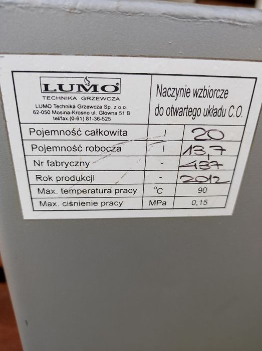 Naczynie wzbiorcze Lumo . Stan bardzo dobry!!!