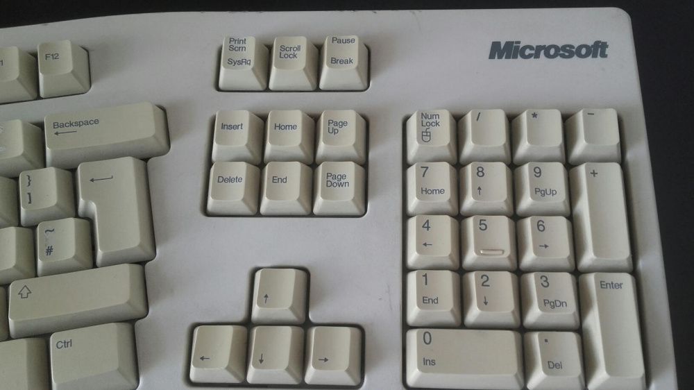 Raro teclado Microsoft Natural Keybord vintage primeira geração