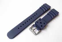 Granatowy pasek gumowy 20mm do zegarka Seiko Citizen Orient silikonowy