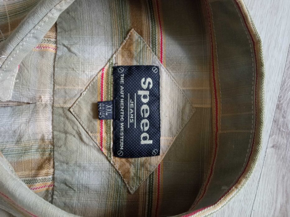 Męska jasna koszula w kratę