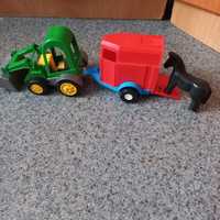 Трактор с прицепом и лошадка игрушка