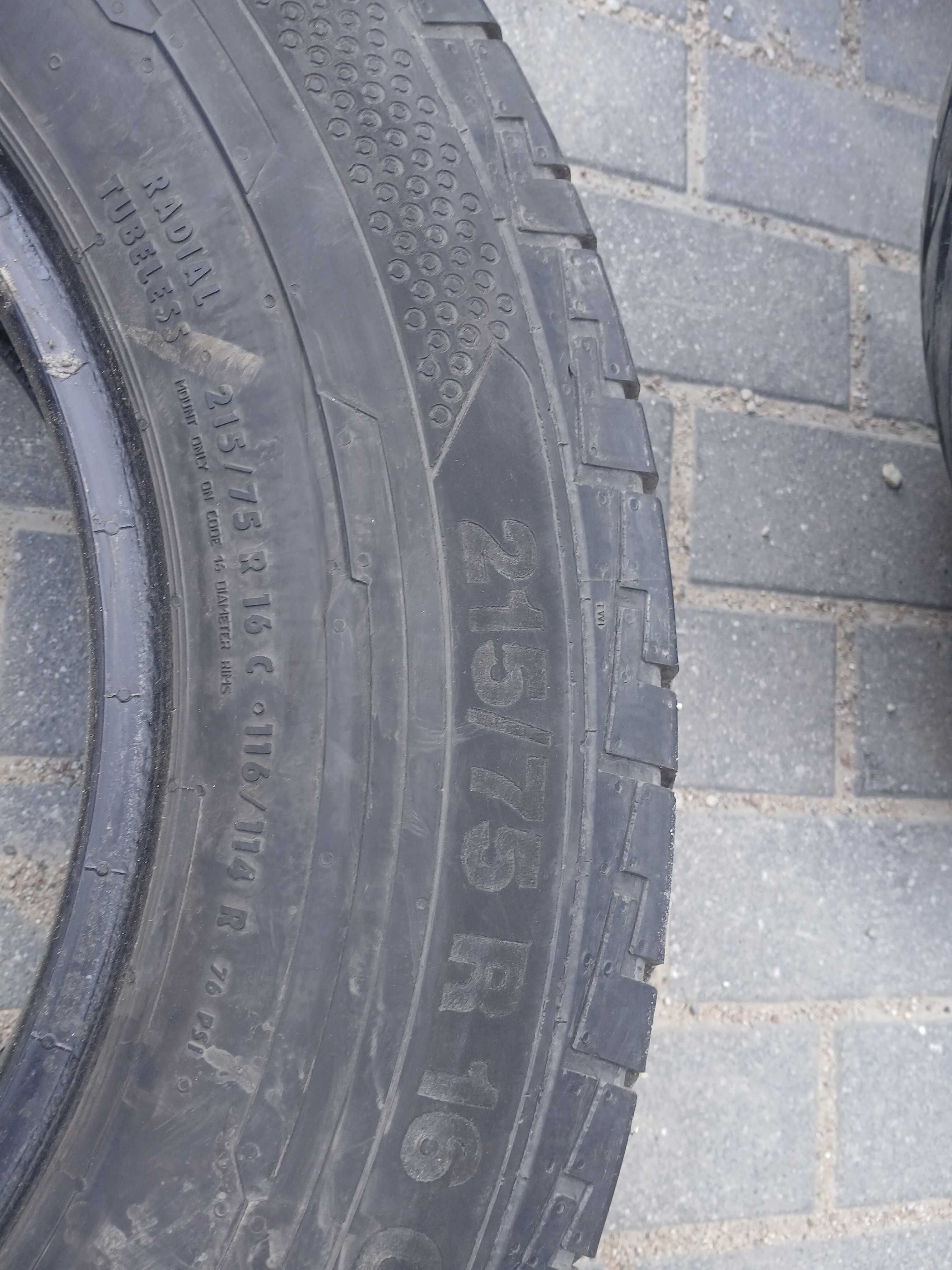 2x używane opony letnie 215/75 R16C Continental Gwarancja Montaż
