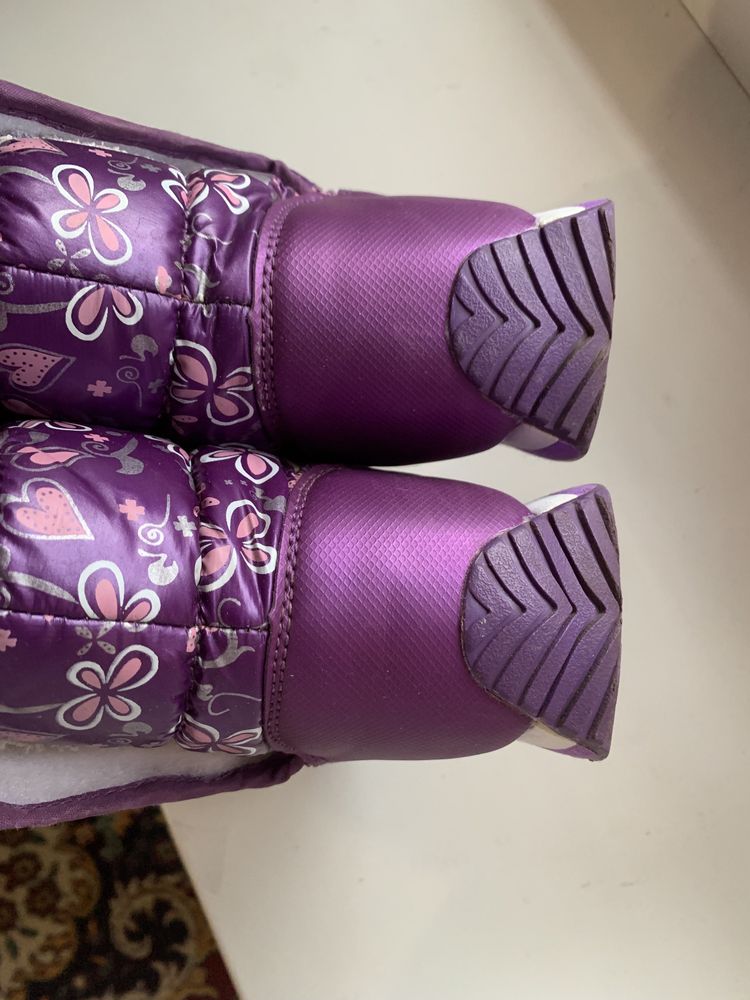 Зимові дутики ботинки на дівчинку фіолетові