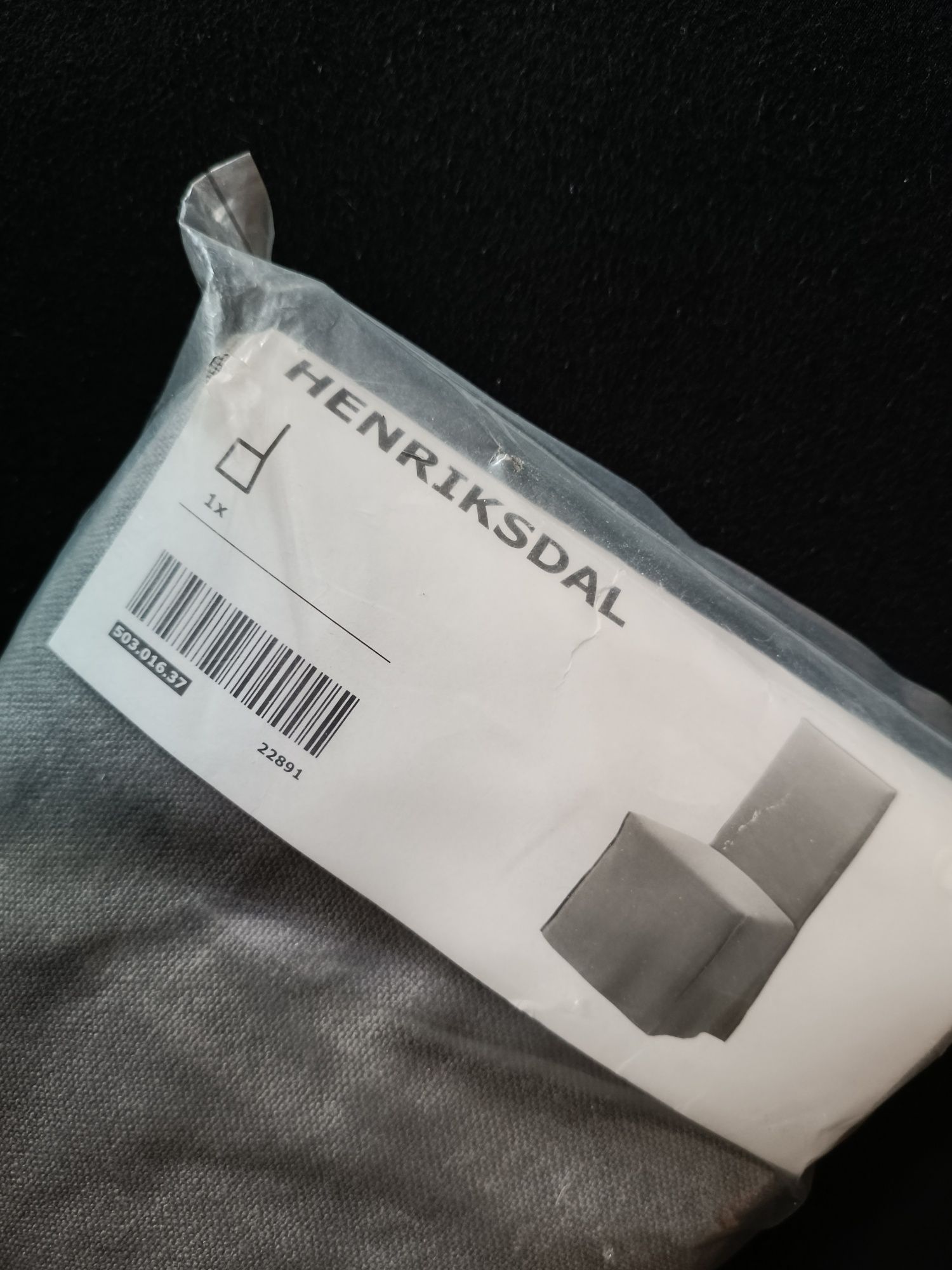 Ikea Henriksdal Pokrycie Krzesła Długie Risane Szary 503.016.37