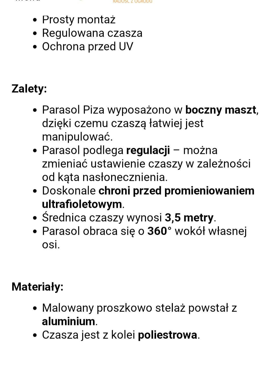 Parasol ogrodowy 3x3 szary