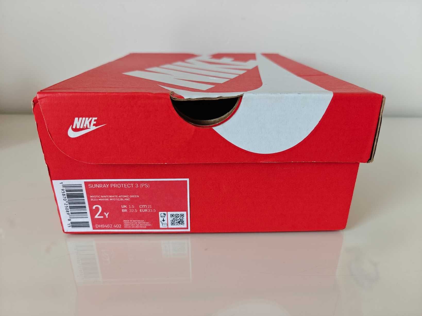 Sandały NIKE SUNRAY PROTECT 3 (PS) r. 33.5 (21 cm) NOWE!!!