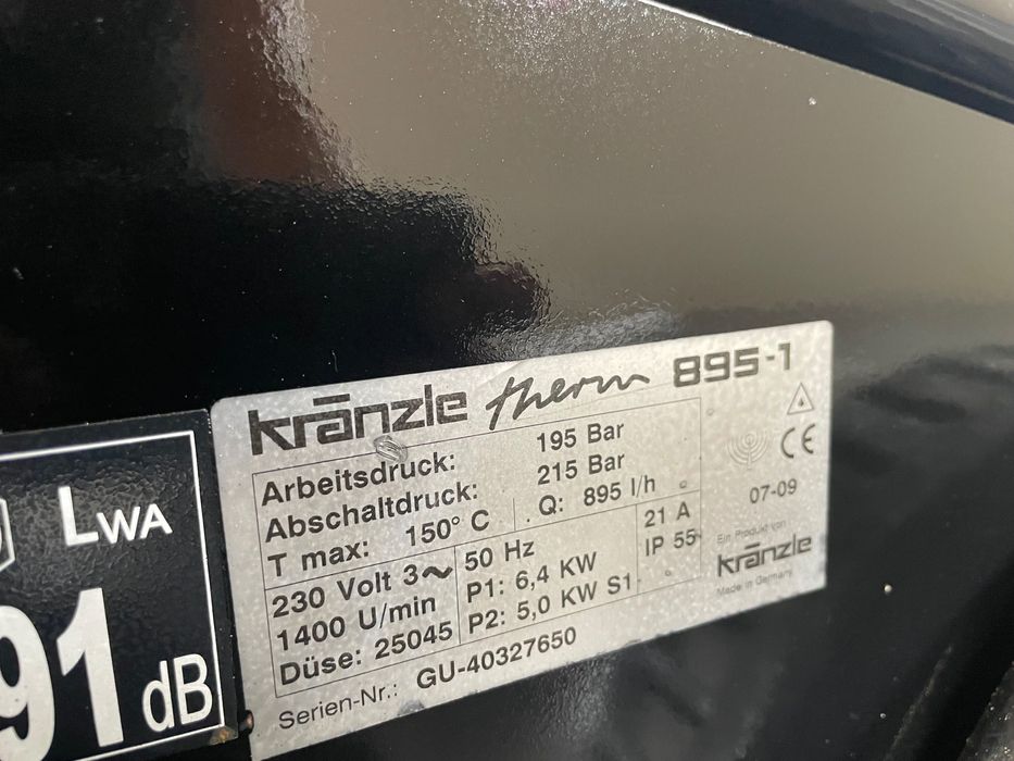 Profesionalna myjka cisnieniowa Goraca Woda KRANZLE THERM 895