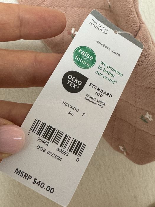 Комбінезон чоловічок Carters для дівчинки немовля