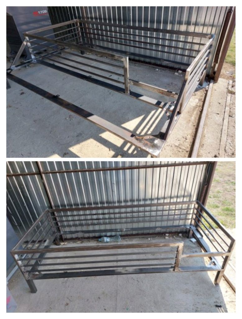 Dwa łóżka metalowe