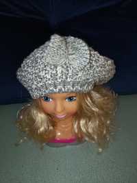 Beret czapka czapeczka dla dziewczynki 98/104/110 z kokardą