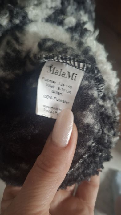 Kurtka dziewczynki bialo czarna