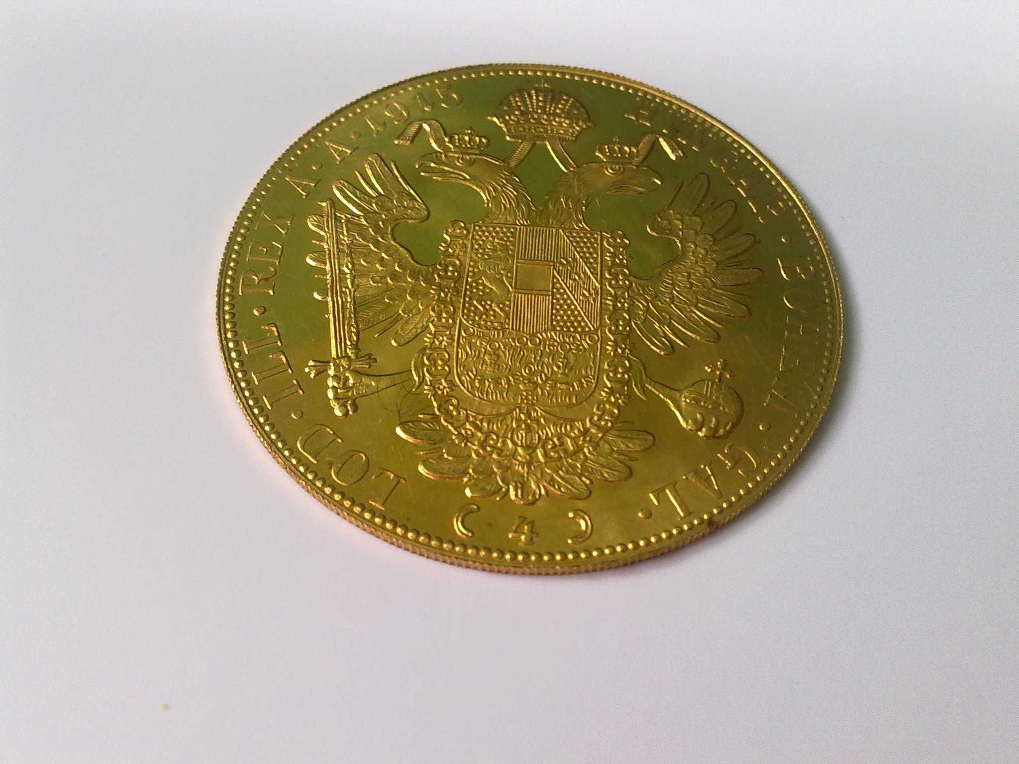 Złota moneta 4 Złote Dukaty Austriackie Czworak.