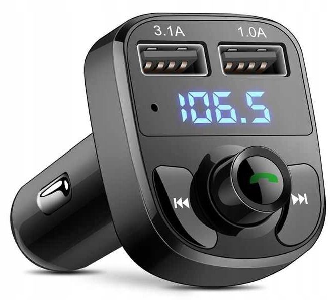 Transmiter FM bluetooth dual rozmowy ładowanie MP3