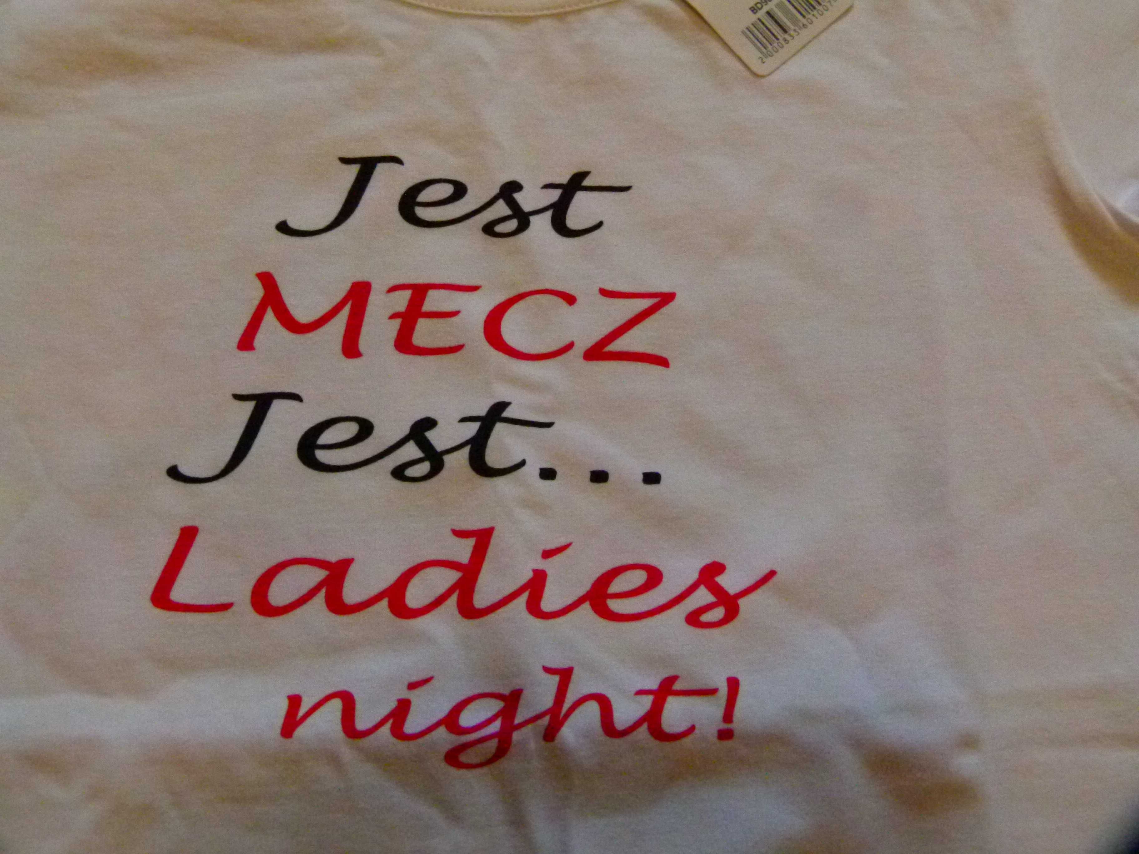 Nowa Moraj koszulka t-shirt biały z nadrukiem damski rozm 40 L