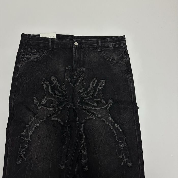 Distressed spider baggy sk8 y2k opium jeans archive широкі опіум джинс