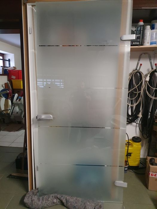 Drzwi szklane do przedpokoju łazienki