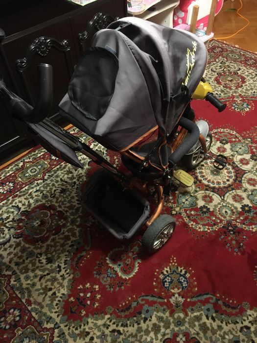 Велосипед-коляска з батьківською ручкою!