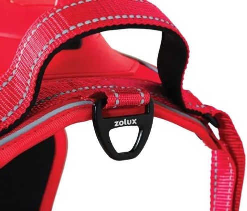 Szelki dla psa z wbudowaną smyczą automatyczną - Zolux XL czerwone