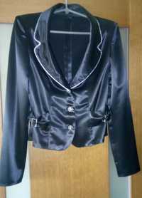 Пиджак женский размер 44 атласный черный