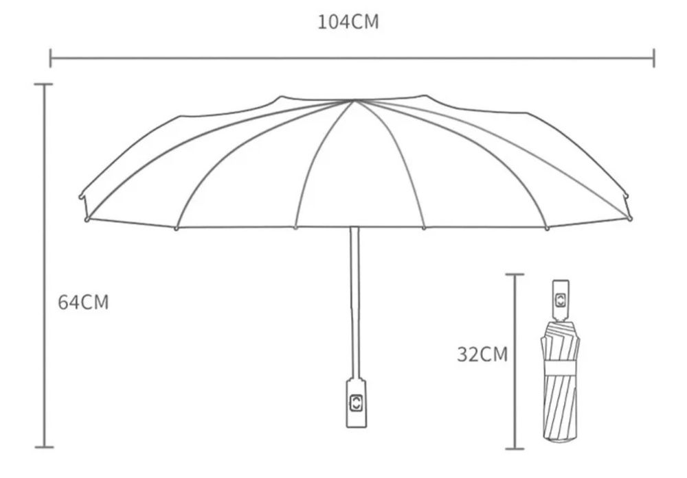 (НОВЫЙ) Зонт Xiaomi Mijia Большой Усиленный Полный автомат зонтик