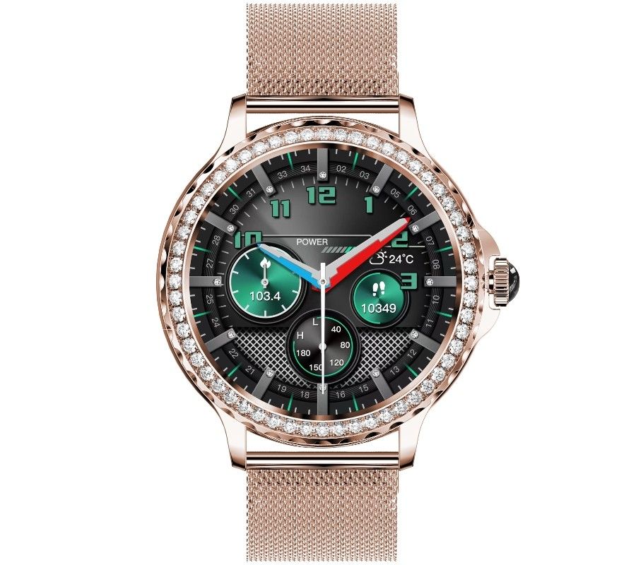 Smartwatch Damski Rubicon RNCF19-1 Różowe Złoto  Bransoleta + Pasek