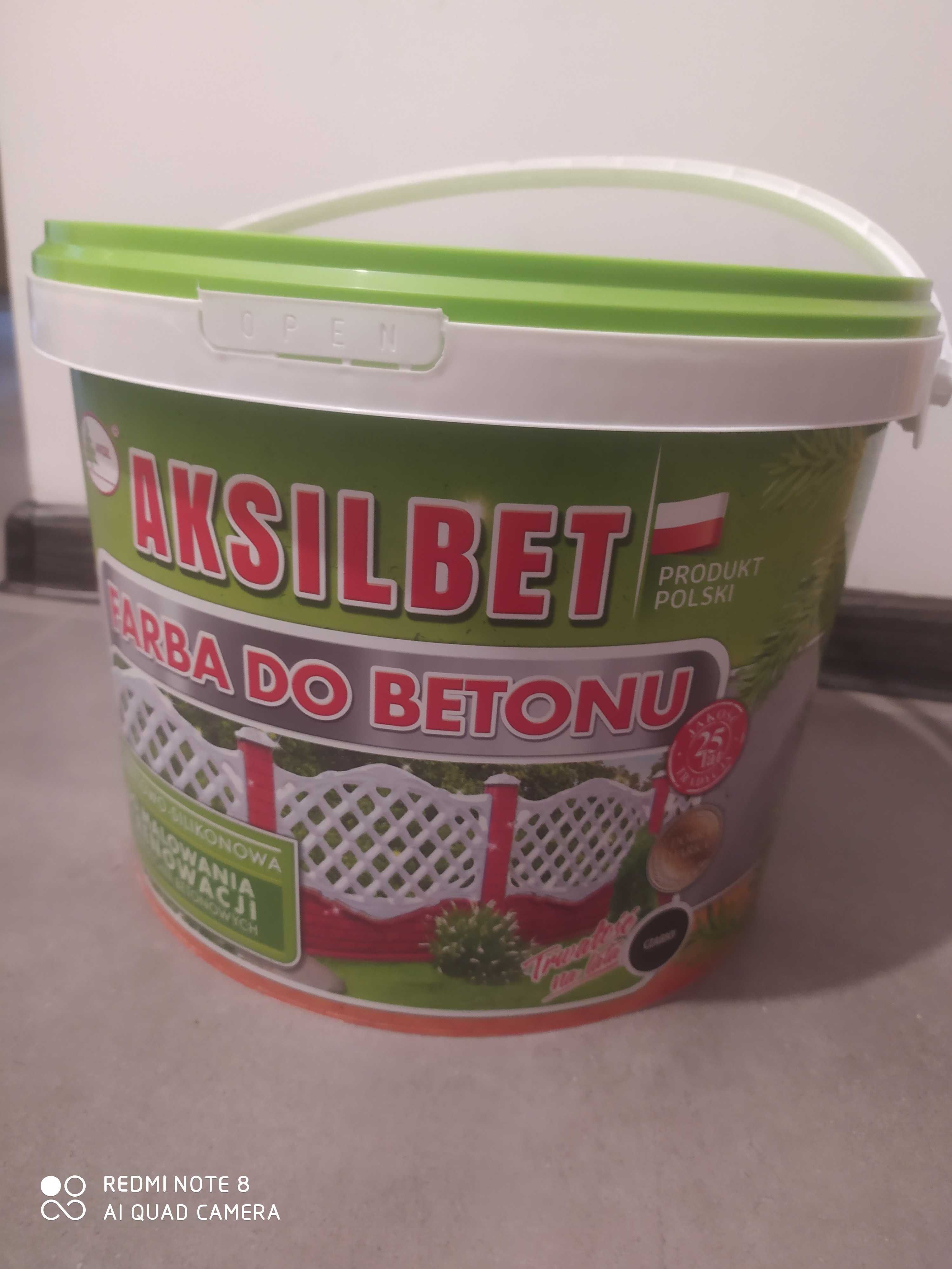 Aksilbet czarna farba do betonu płotu 10 l