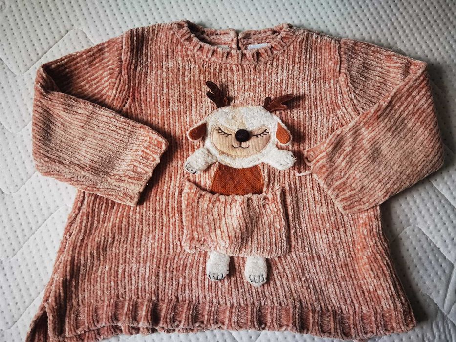 Bluzy dwie ZARA sweterek, owieczka, koala