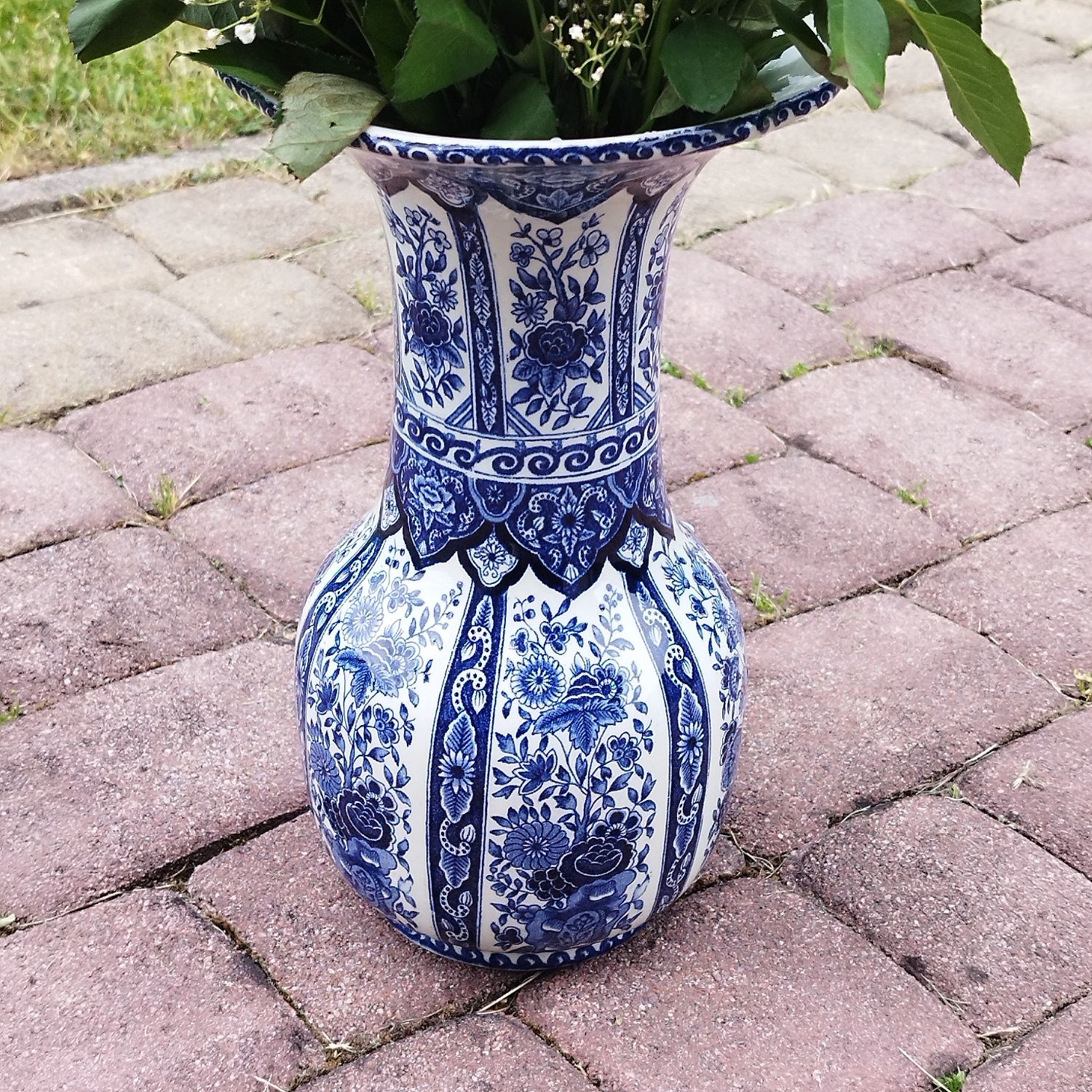 Wazon Tulipan Porcelana Holenderska Delft Royal Sphinx Boch