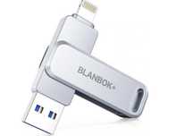 Pendrive Blanbok+ 128 GB  Lightning, USB 3.0, USB 3.1 typ C srebrny